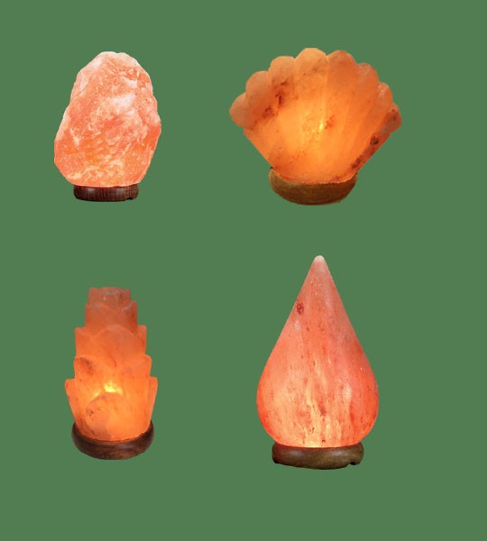 Himalayan Salt Lamps 1 Micro + 1 Sea Shell + 1 Flower + 1 Tear Drop